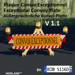 PLAQUE CONVOI EXCEPTIONNEL