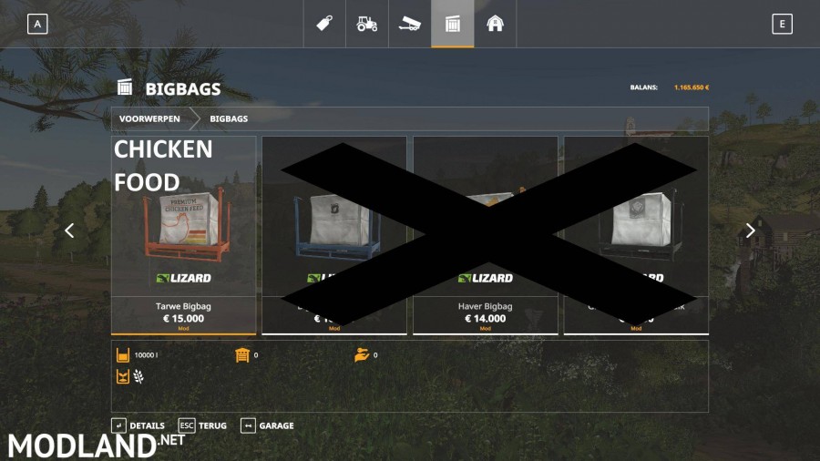 10K capacity bigBag Chicken Food