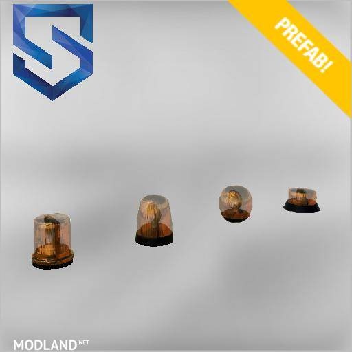 FS19 Pack de 4 Gyrophares prefab