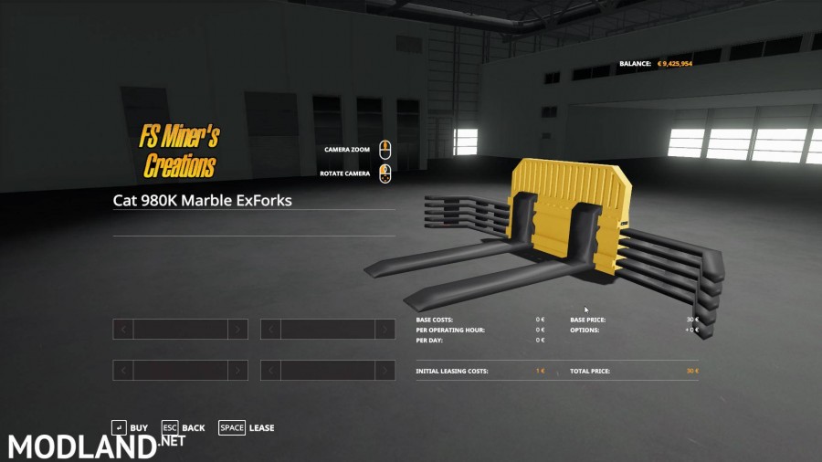 Marble HD Forks With Extension For CAt 980K