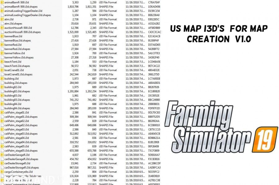 US Map i3d's (for map creation)