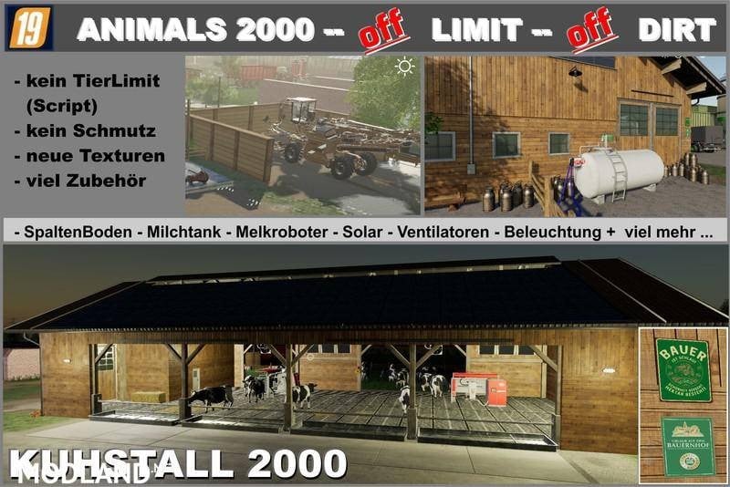 Cowshed 2000 without animal limit + no pollution + accessories
