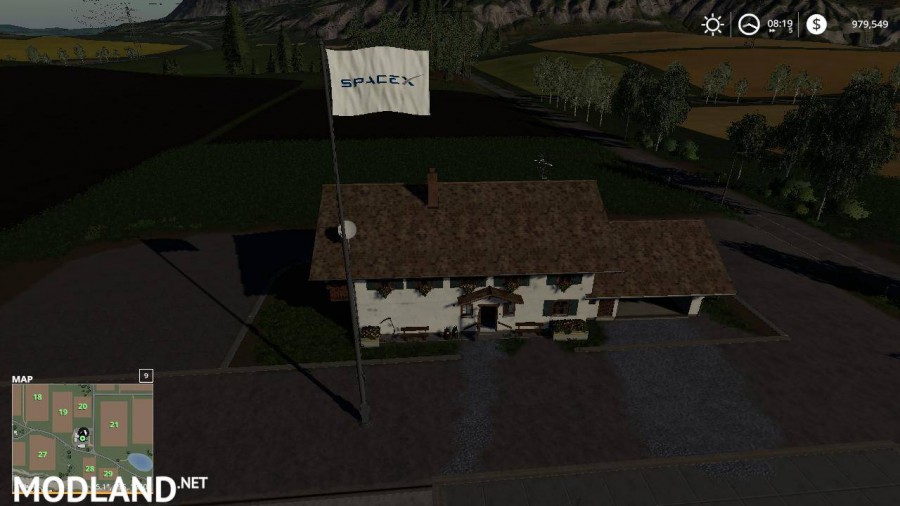 FS19 SpaceX Flag