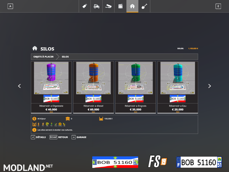 FS19 Pack Tanks by BOB51160