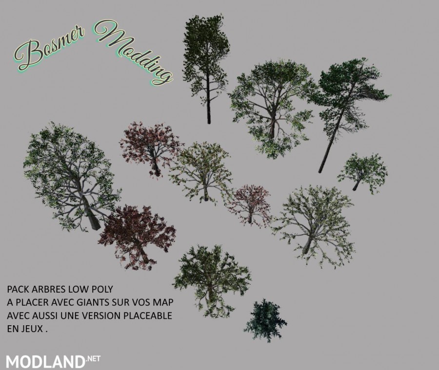 Pack Arbres low poly