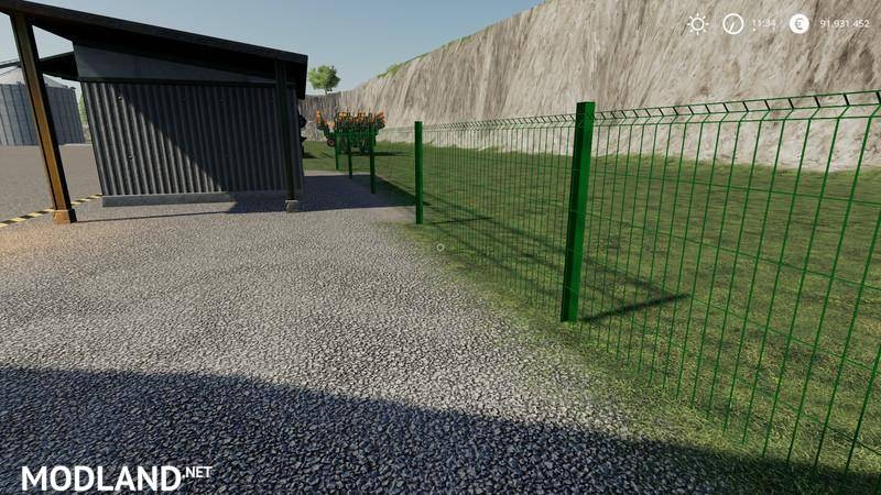 Plain metal fence can be placed