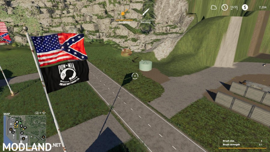 USA/Confederate battle flag over POW MIA