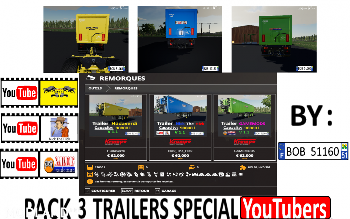 PACKS 3 TRAILERS SPECIAL YOUTUBERS