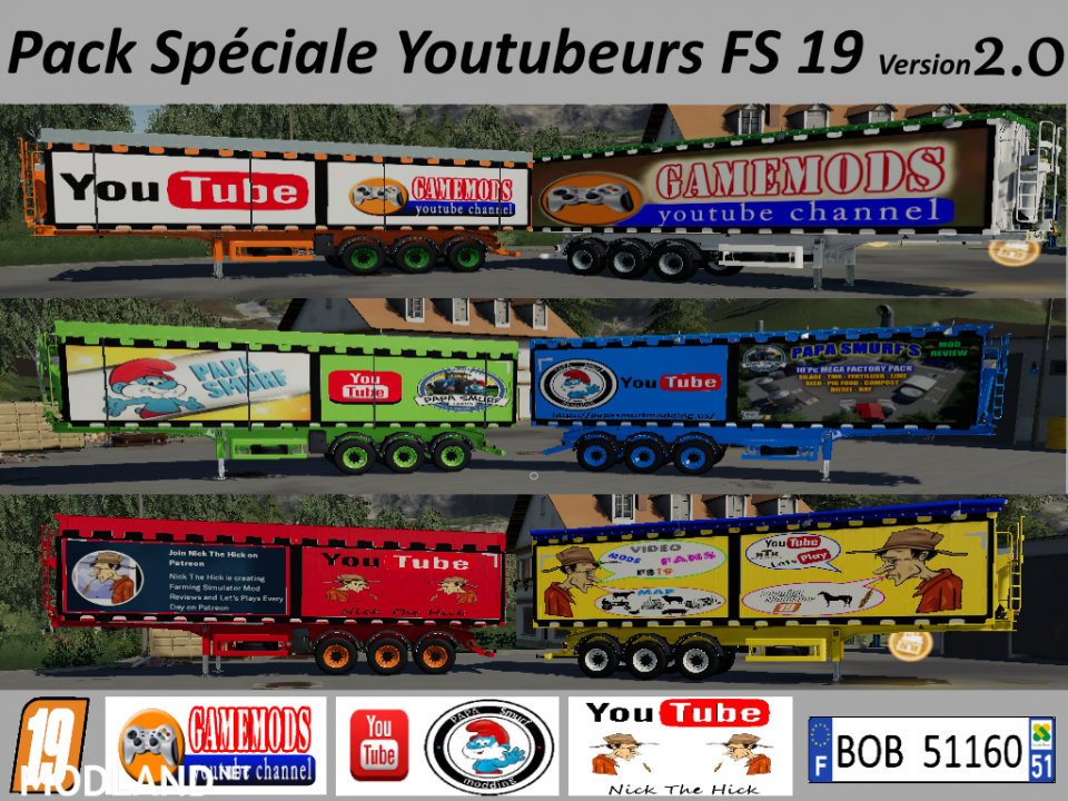 Pack SPECIALE Youtubeurs by BOB51160