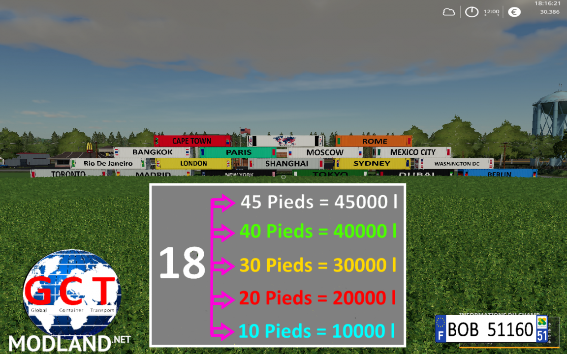 FS19 GCT Container Pack BOB51160