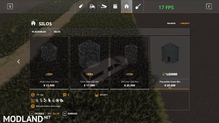 GSi grain bins pack