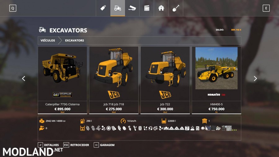 JCB 718 / 722 dumpers pack