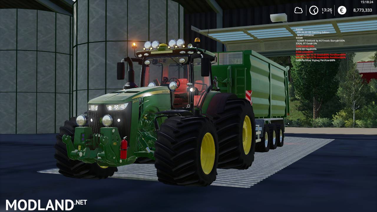 John deere 8r by JHHG modding and Laursen's modding team