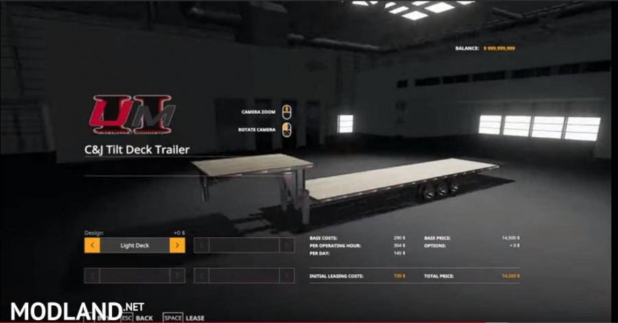 C&J Tilt Deck Trailer