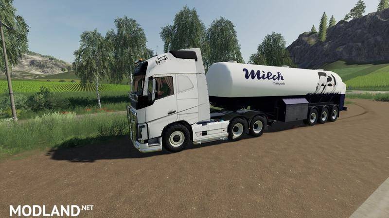 Milk transport semi-trailer