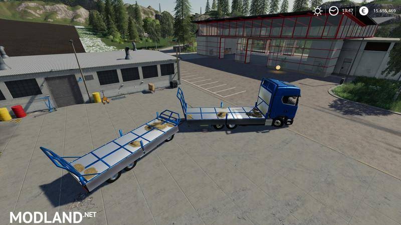 Trailer 3 axle with platform