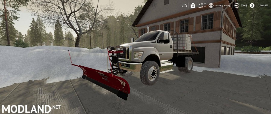 Ford F750 Flatbed Plow Truck