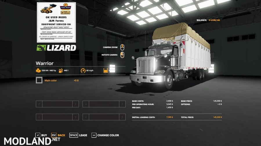 Round cotton module truck