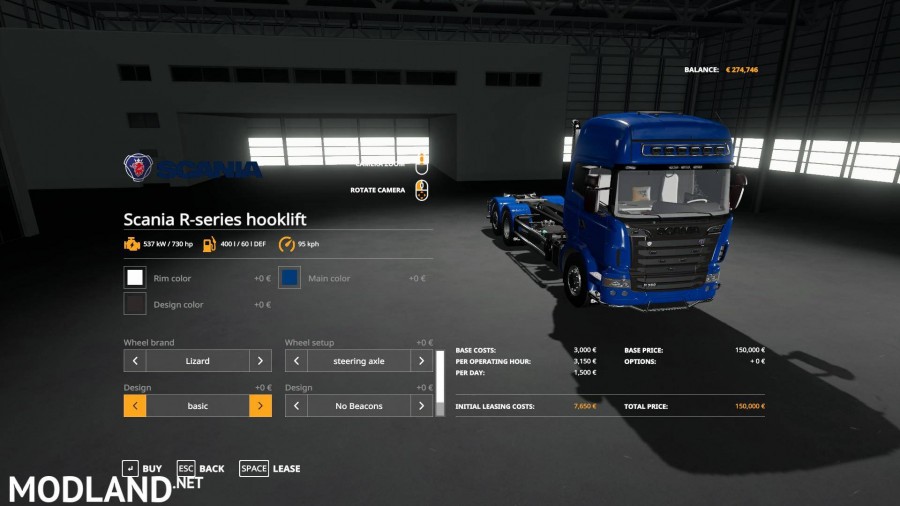 Scania R-series hooklift