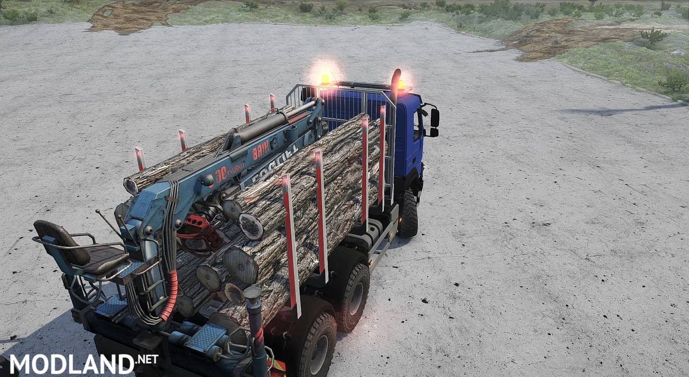 Spintires MudRunner - VOLVO FMX 6X6 Truck Driving Uphill 