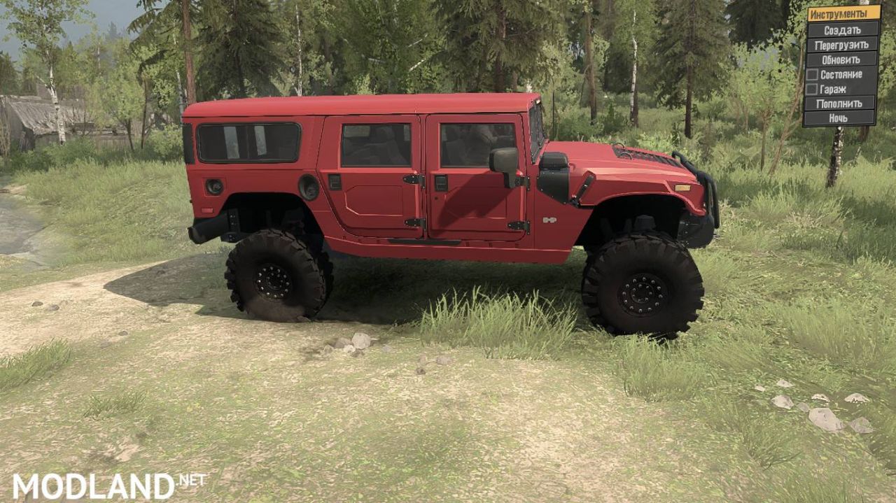 HUMMER H1 RED - SPINTIRES: MUDRUNNER
