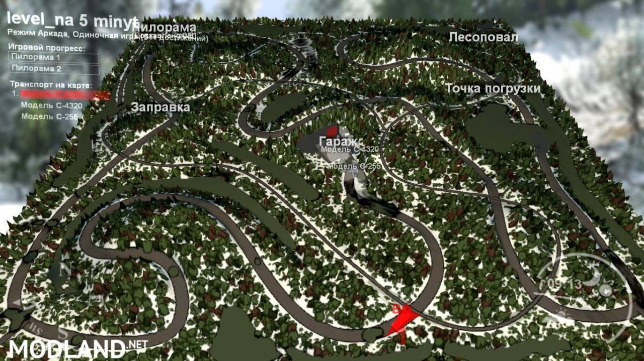Map "At 5 Minutes" version 1.0 for SpinTires (v03.03.16)