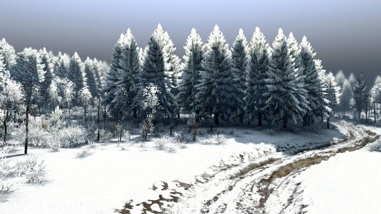 The map "Winter Fairy Tale" version 0.9 for SpinTires (v03.03.16)