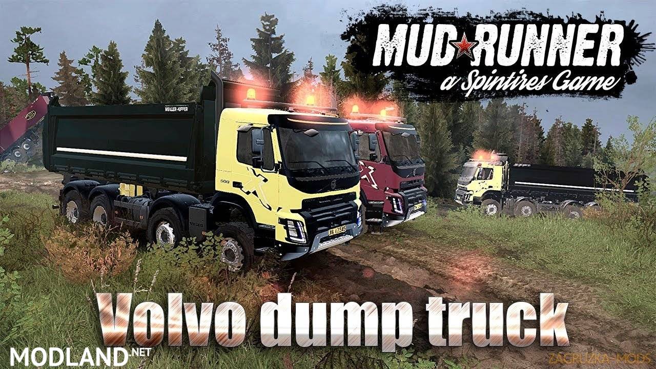 Spintires MudRunner - VOLVO FMX 6X6 Truck Driving Uphill 