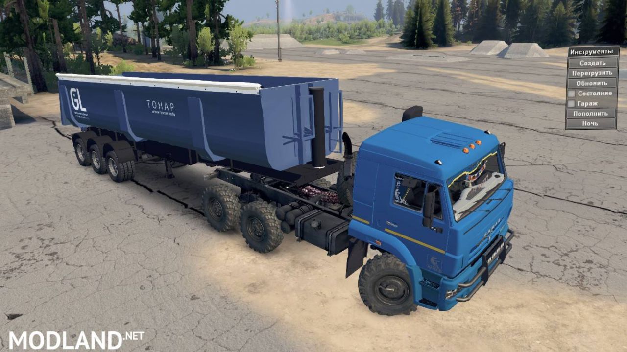 KAMAZ-6522 SV v1.1 - SPIN TIRES