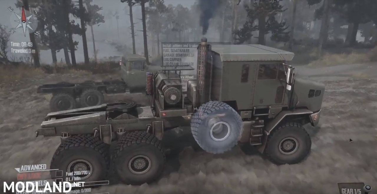 Oshkosh M1070 HET Truck - Spintires: MudRunner 
